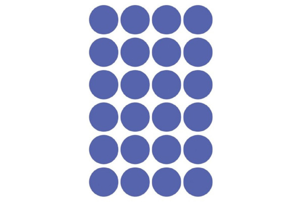AVERY ZW. Markierungspunkte 18mm 3596 Blau, ablösbar 4 Blatt