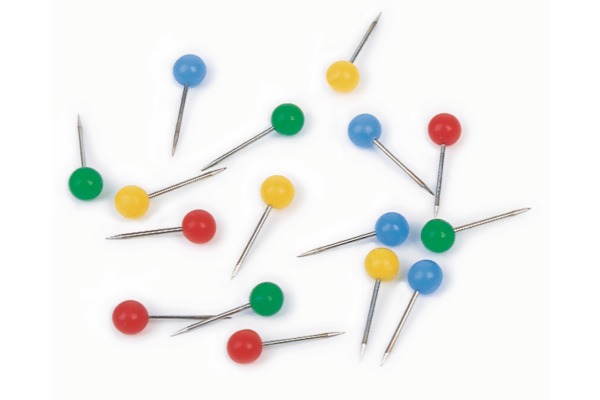 MAGNETOP. Pinwand-Nadeln 111165006 rot, 6x19mm 100 Stück