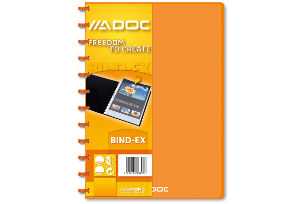 ADOC Sichtbuch PP transparent A4 5532.600 orange 30 Taschen