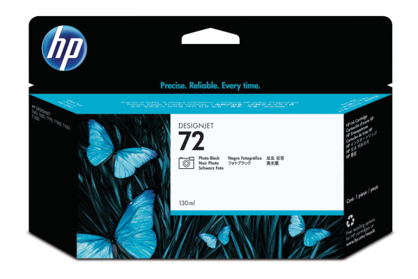 HP Tintenpatrone 72 photo schwarz C9370A DesignJet T1100 130ml