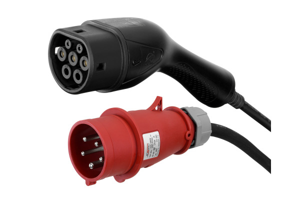 DELTACO e-Charge,cab.LED disp.type-2 EV-3226 3-phase,16A, Mode-2,6m,Bl.