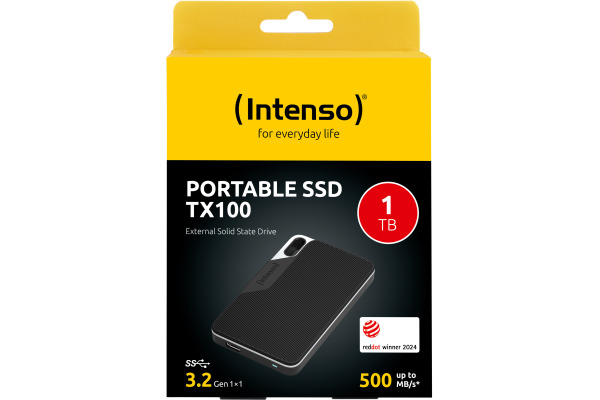 INTENSO External SSD TX100 1TB 3826461 USB 3.2, black