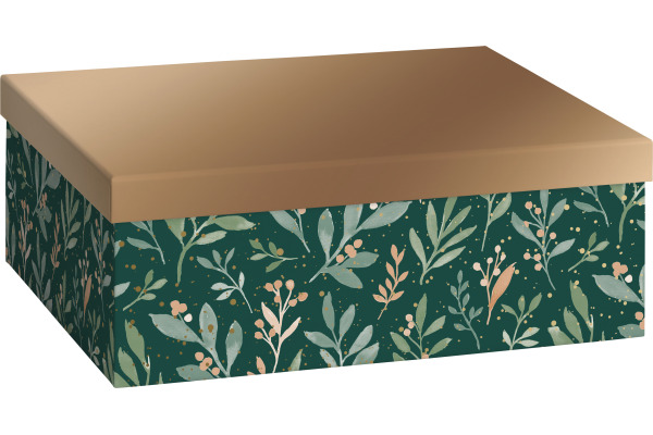 STEWO Geschenkbox Arona 255150574 dunkelgrün 23x23x12cm