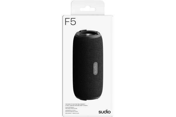 SUDIO Portable Speaker 20W F5BLK F5, Black