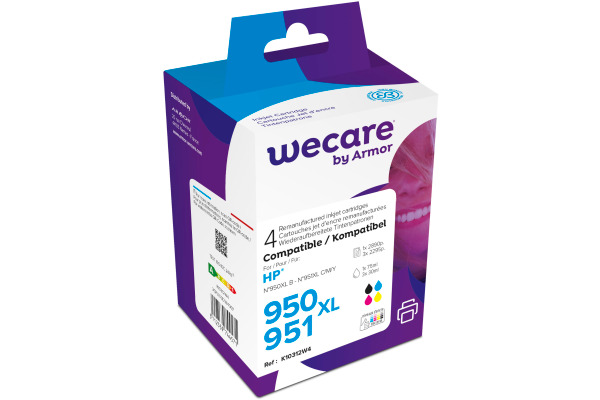 WECARE Multi 950XL/951 rebuilt CMYBK C2P43AE z.HP OJ Pro 8100 75/3x30ml