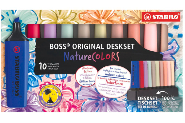 STABILO BOSS Textmarker 2-5mm 7010-3-5 Wildflowers 10 Stück