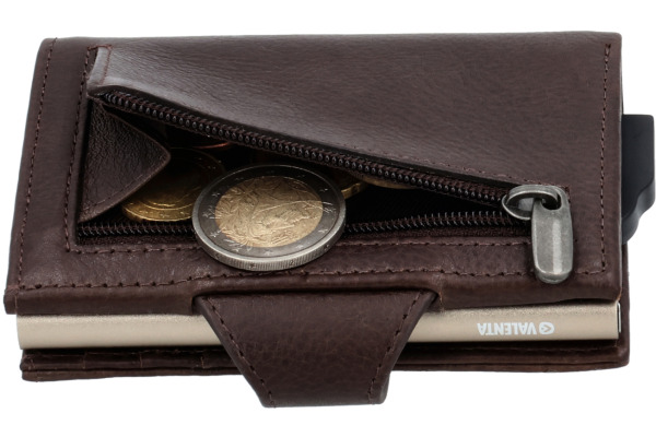 VALENTA Card Case Plus Wallet Luxe 589512 Chocolate