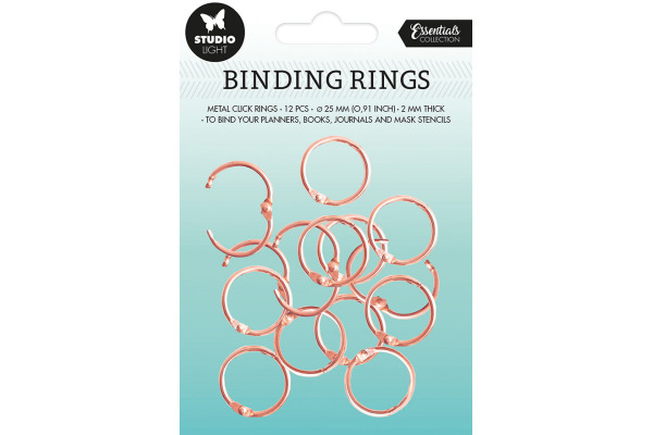 STUDIO LI Bindung Klickri. 2.3x2.3x0.3cm RING04 rosegold 12 Stück