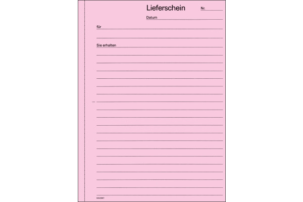 FAVORIT Lieferscheine D A5 9033 RG rot/gelb/weiss 50x3 Blatt