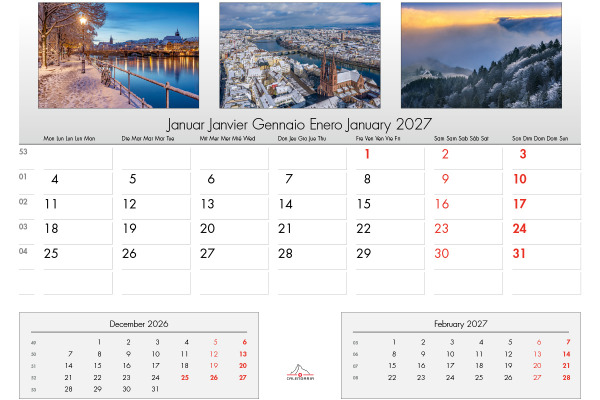 CALENDARI Bildkalender 2027 36205977 Swiss Mix ML 31.5x23cm