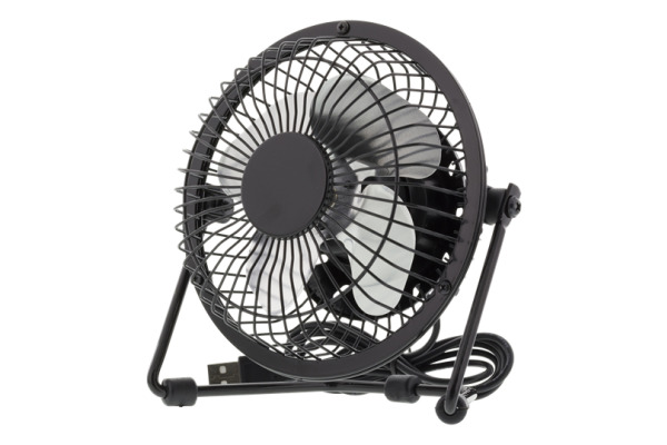 DELTACO USB Fan 10 cm, USB-A FT-750 aluminium, Black