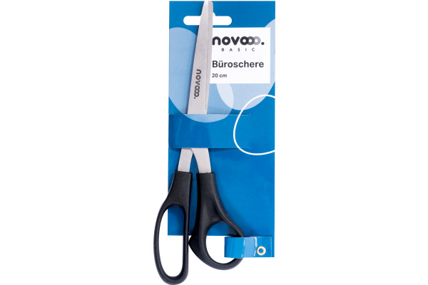 NOVOOO Büroschere 20.4cm E-131181 für Rechtshänder, schwarz