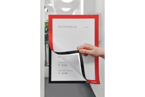 MAGNETOP. Magnetrahmen  A4 1131906 selbstklebend, rot 2 Stk.