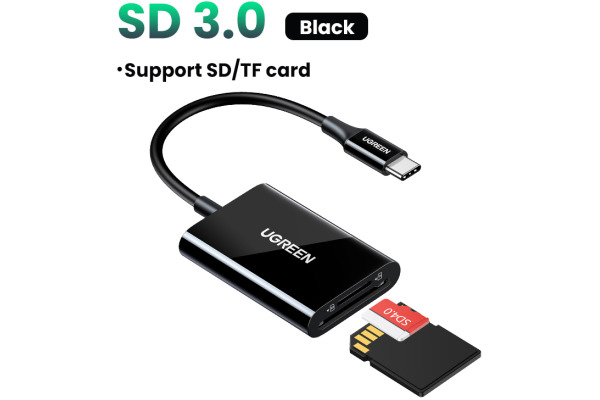 UGREEN Card Reader USB-C 3.0 35622 SD,TF, Black