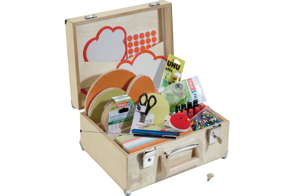 FRANKEN Moderationskoffer 35x18x27 cm UHMMK U-Act!Line, Birkenholz