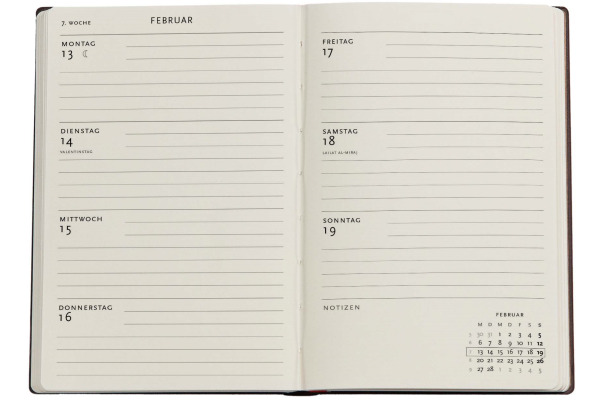 PAPERBLAN Agenda Cezannes Terrakot. 2027 DD1745-6 1W/2S HOR Mini HC DE 9.5x14cm
