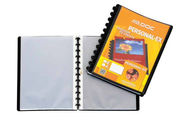 ADOC Sichtbuch Personal A4 5222.705 schwarz mit Fenster 20 Taschen