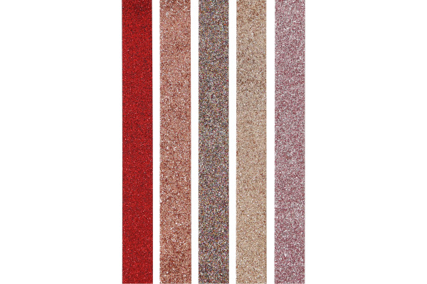 I AM CREA Washi Tape Set 15mmx3m 4085.1 Glitter 5 Stück