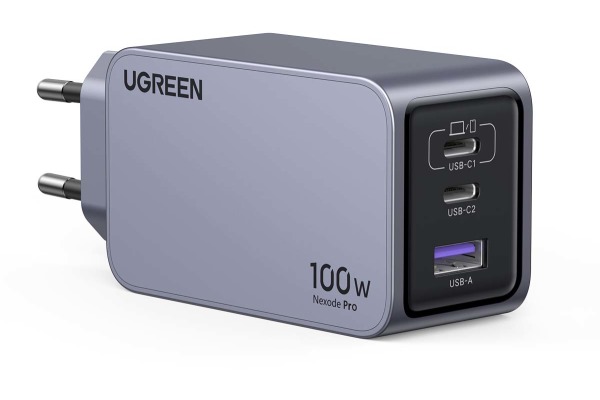 UGREEN USB Wallcharger Nexode Pro 25874 100W, 3-Port,PD,GaN w.Cable