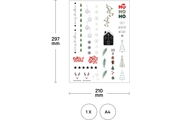I AM CREA Kerzentattoo A4 4010.72 Xmas II