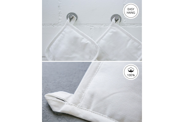 I AM CREA Topflappen 19x19cm 1212.66 weiss 2 Stück
