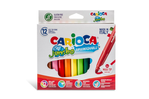 CARIOCA Fasermaler Jumbo Box 6mm 40569 12 Stück
