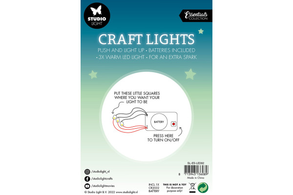 STUDIO LI Bastelleuchten 15x10x1cm LED02 warm weiss 3 LED