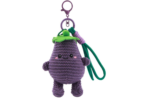 I-TOTAL Schlüsselanhänger gehäkelt XL3455B Ellie Eggplant
