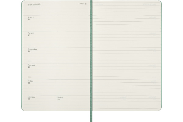 MOLESKINE Agenda Classic Large 2027 999279165 1W/1S salbeigrün HC 13x21cm