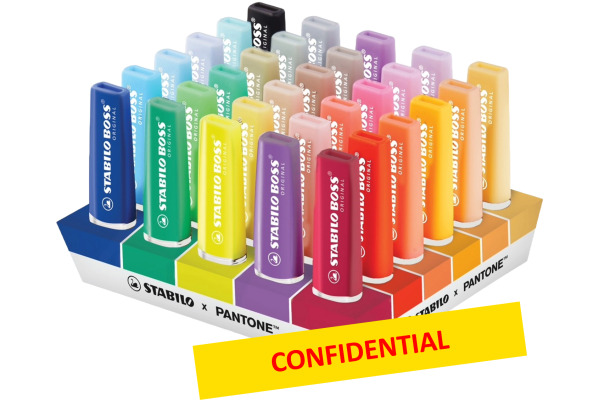 STABILO Boss Textmarker 2-5mm 70/30-6 Pantone Deskset 30 Stück