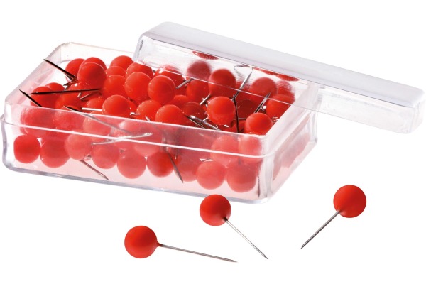 MAGNETOP. Pinwand-Nadeln 111165006 rot, 6x19mm 100 Stück