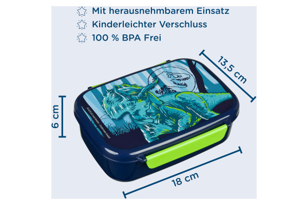 SCOOLI Lunchbox 18x14x6cm JUSU9903 Jurassic World