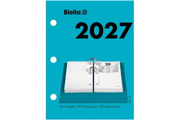 BIELLA Umlegeblock 2027 885700000 1T/1S grau/schwarz ML 8x10.8cm