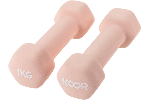 KOOR Kurzhantel Set 1kg F00911 caramel 2 Stück