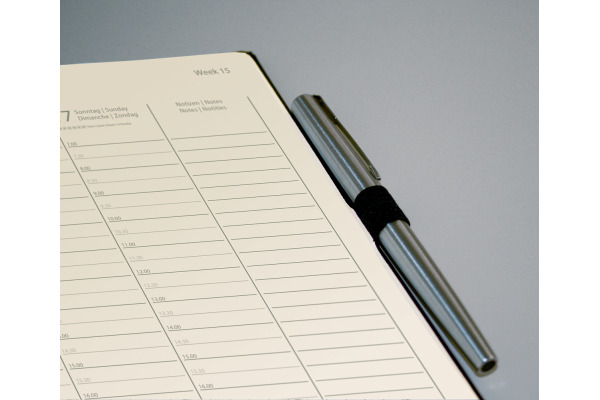 CONCEPTUM Wochenkalender 2027 C2719 1W/2S schwarz 14.8x21.3cm