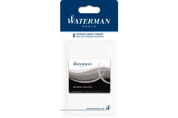 WATERMAN Tintenpatrone S0712991 schwarz, 8 Stück