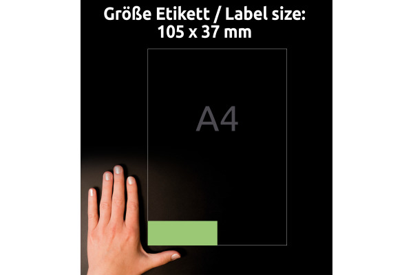 AVERY ZW. Etiketten 105×37mm 3454 grün 1600 Stück