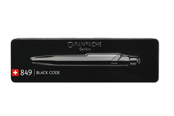 CARAN d'A Kugelschreiber 849 Black Code 849.496 schwarz, mit Metalletui