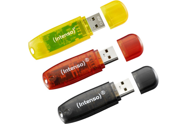 INTENSO USB-Stick Rainbow Line Pack 3502483 3x 32GB yellow, red, black