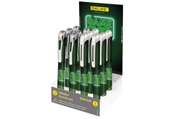 ONLINE PET-Display Game Over 08376/12 Füllhalter, Tintenroller