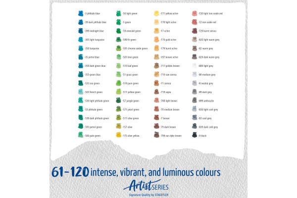 STAEDTLER Farbstifte Artist Line 104M120 assortiert 120 Stück