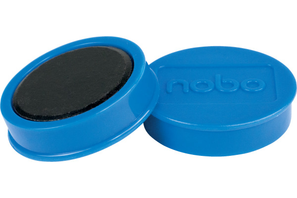 NOBO Magnet rund 38mm 1915306 blau 10 Stück
