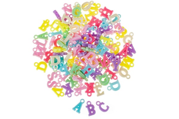 GLOREX Buchstabenperlen 61630200 Pastell-Töne 200 Stück
