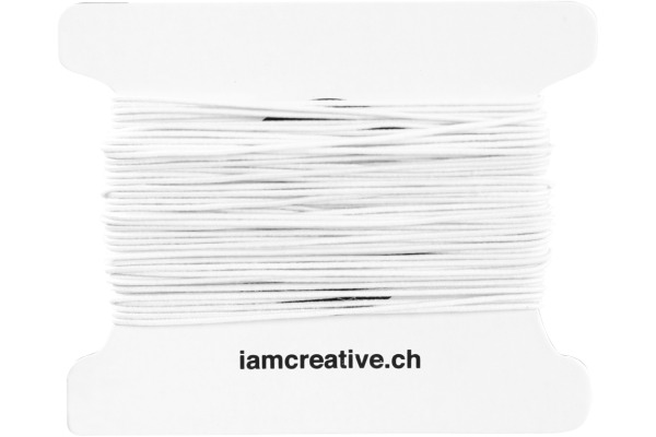 I AM CREA Schmuckband, elastisch 1mmx10m 4703.21 weiss