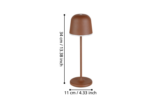 EGLO Tischleuchte Mannera 900459 braun, Akku