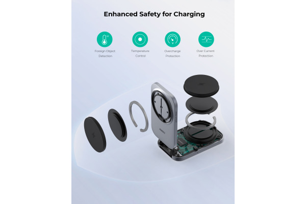 AUKEY MagFusionL Pro 2-IN-1 fold. LC-MC212 Wirel.Charger 25W Qi2.2