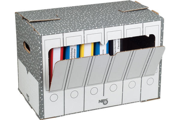 NIPS Ordner-Archivbox 852505124 grau/weiss 505x318x335mm