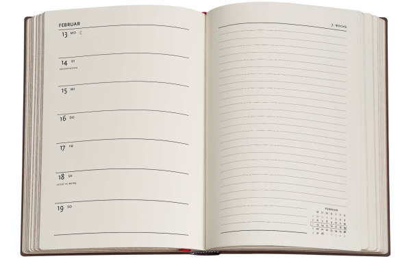 PAPERBLAN Agenda Blühende Poesie 2027 DD1796-8 1W/1S VSO Midi HC DE 13x18cm