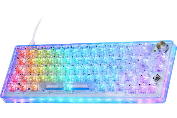DELTACO TKL Gaming Keyboard mech GAM160TCH transparent RGB CH-Layout