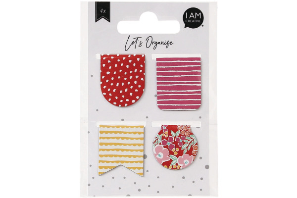 I AM CREA Bookmark Let`s Organize 4035.05 magnetisch, 4 assorted